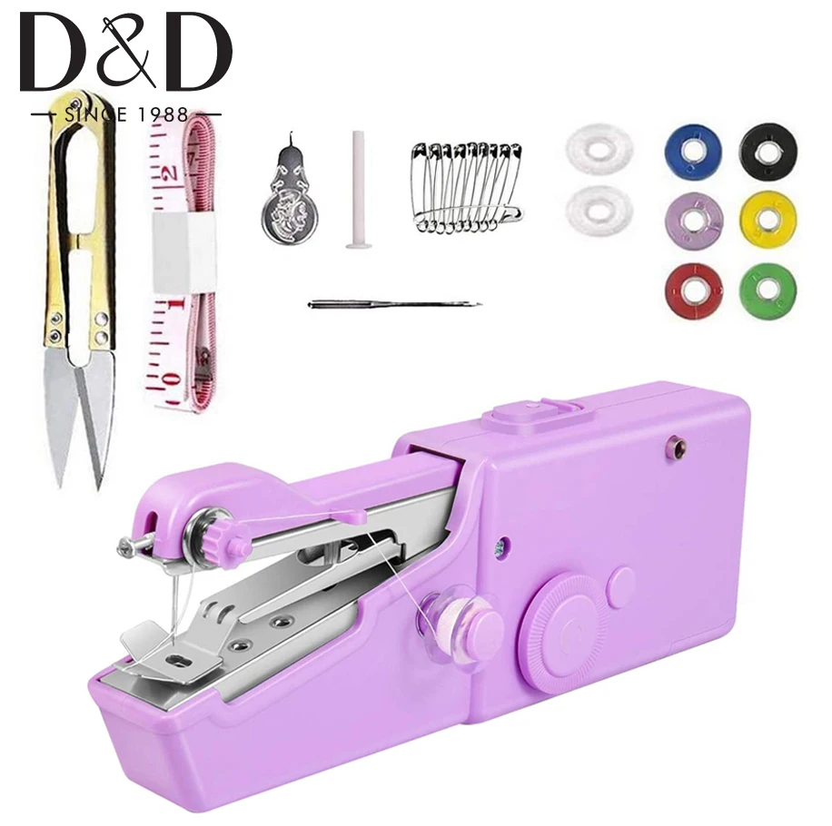 

Handheld Sewing Machine Mini Electric Portable Sewing Machine Quick Sewing Repairing Tools Stitch for Fabric Clothing
