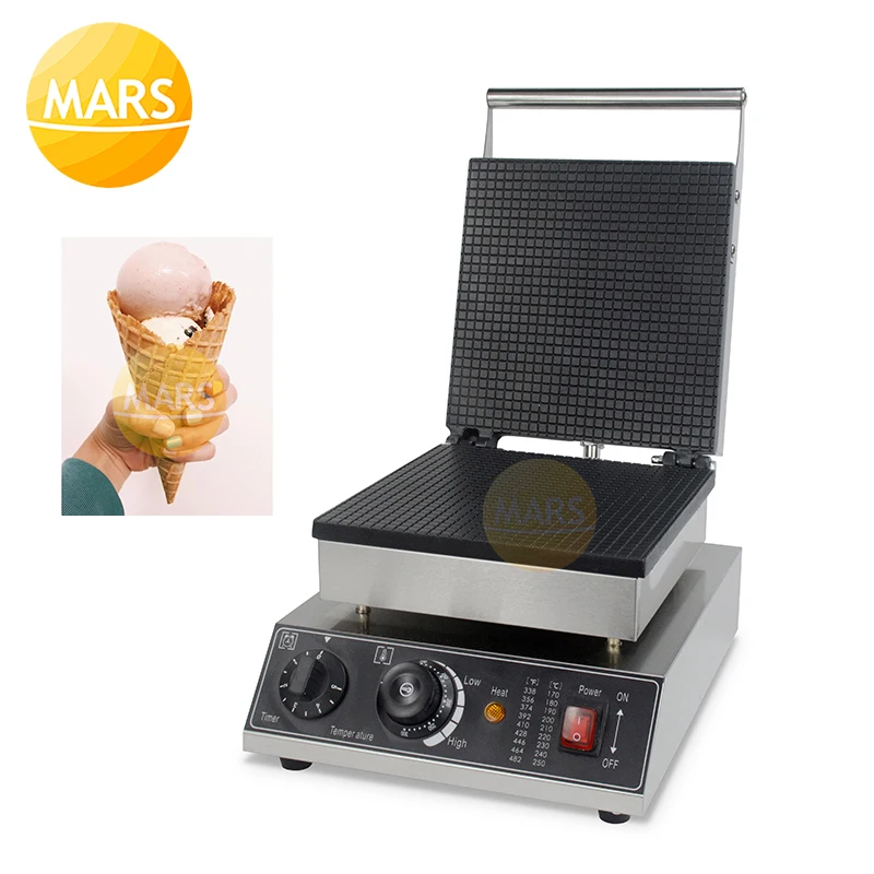 Commercial Holland Round Stroopwafel Maker Non-stick Electric Ice Cream Waffle Cone Maker Syrup Waffle Baking Iron Machine