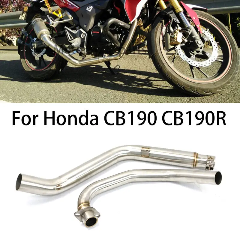 51mm Motorcycle Exhaust Front Pipe Muffler Middle Link Connect Pipe For Honda CB190 CB190R Slip On