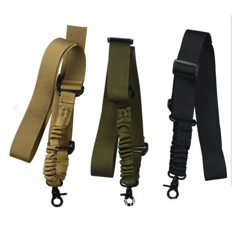 

Nylon Gun Sling Adjustable Tactical Single Point Bungee Rifle Belts Gun Airsoft Sling Hunting Army Green Black Gun Strap