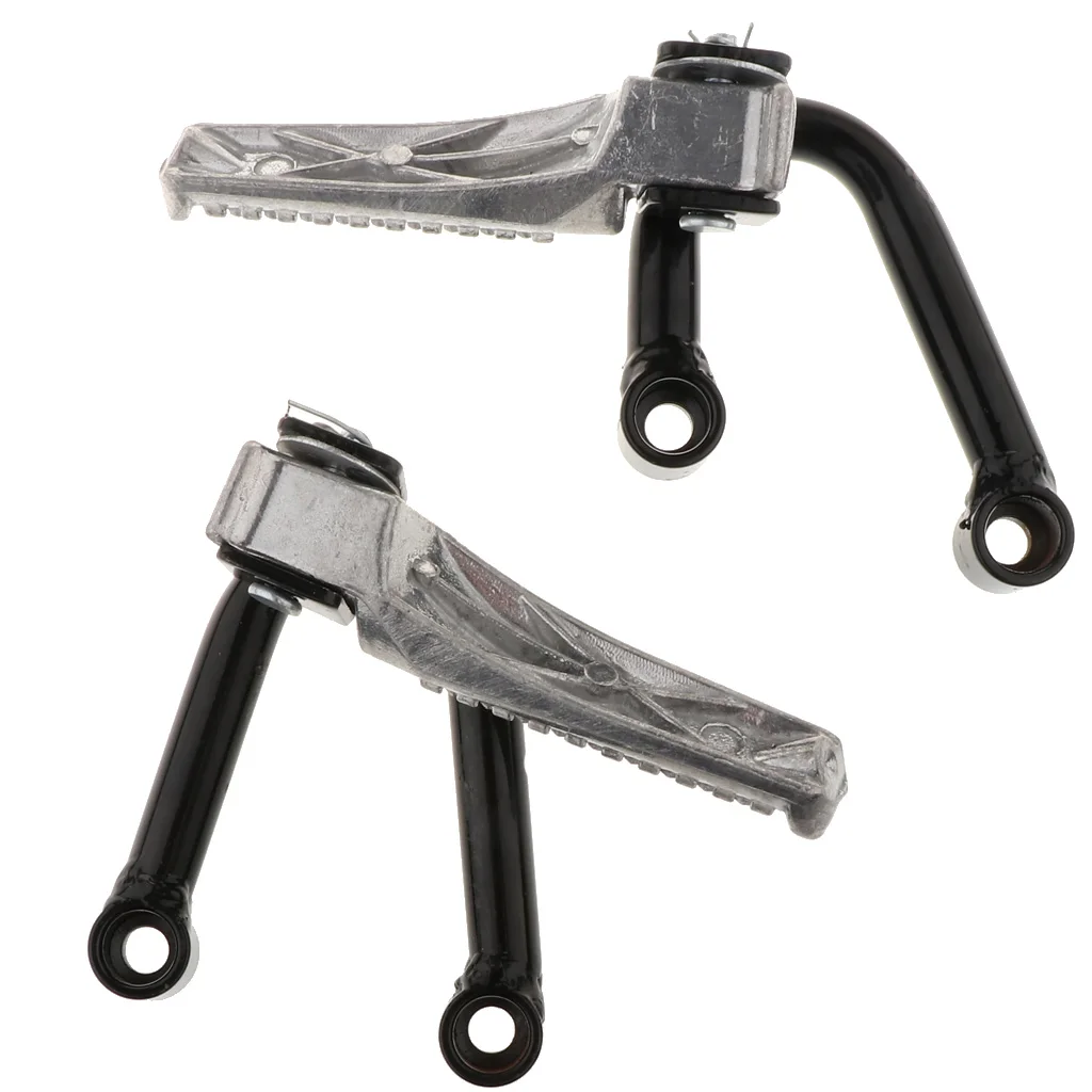 1 Pair Motorcycle Footpegs Rear Passenger Foot Pegs Foot Rests Pedal Bracket Mount Universal Aluminum