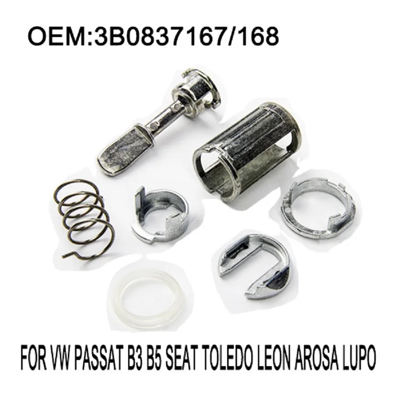 FOR  VW PASSAT B3 B5 SEAT TOLEDO LEON AROSA LUPO DOOR LOCK CYLINDER REPAIR KIT FRONT LEFT or RIGHT OSF- NSF 7PCS/SET