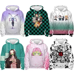 Kleinkind Dämon Slayer 3D Drucken Hoodies Kinder Anime Sweatshirts Jungen Mädchen Cartoon Pullover Kinder Tops Mäntel Sudadera Escolar