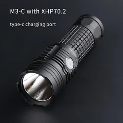 Convoy M3-C Cree XHP70.2 Led Linterna 26650 High Powerful Flashlight Flash Torch Lantern Camping Hunting Tactical Lighting