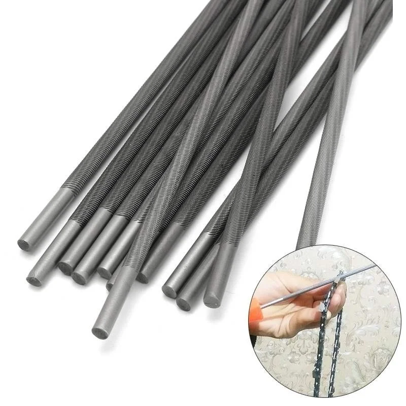 12 stück Runde Dateien 4,0mm für Kettensäge Kette Einreichung Spitzer für Holz – Detail 2