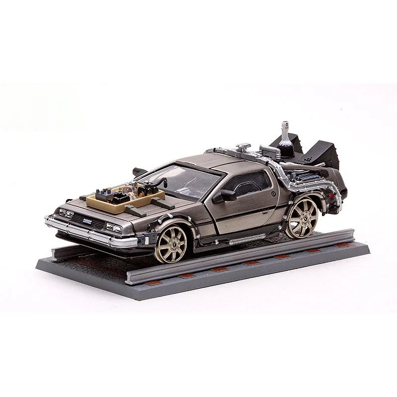 1/43 Scale Back To The Future Car Model DMC12 Alloy Diecast Plating 1-3 Generation Adult Collection Souvenir Ornaments Gift