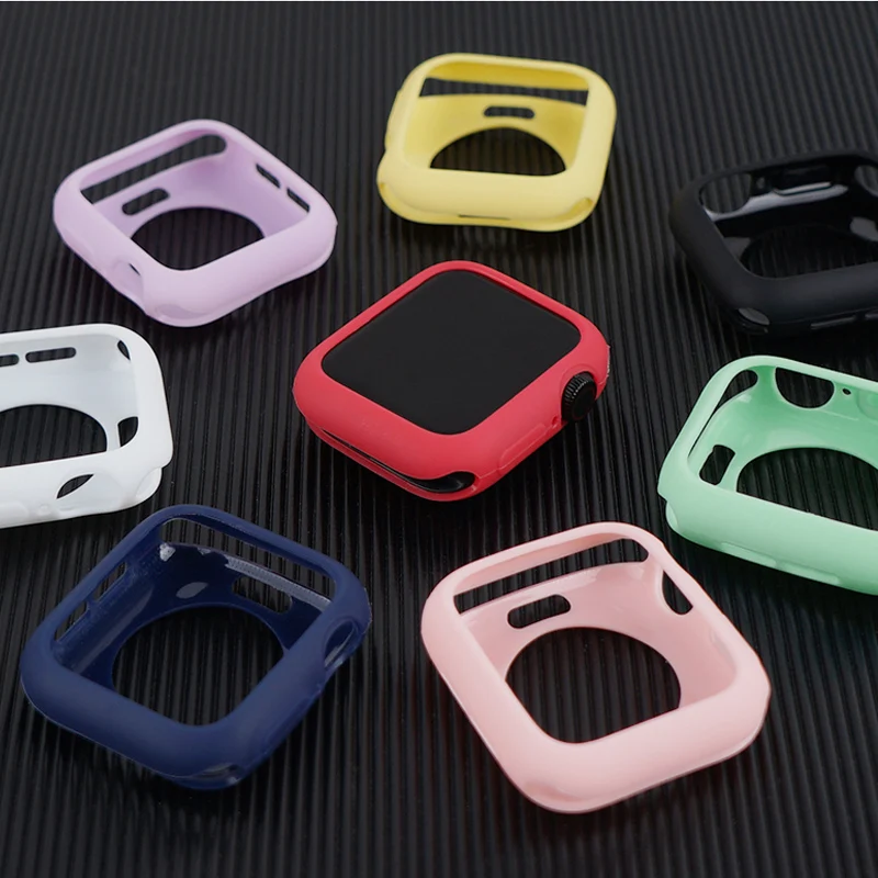 Cover For Apple Watch case 44mm 40mm 45mm 41mm 38mm Accessories Silicone Bumper Shell Protector iWatch series SE 3 4 5 6 7 8 9