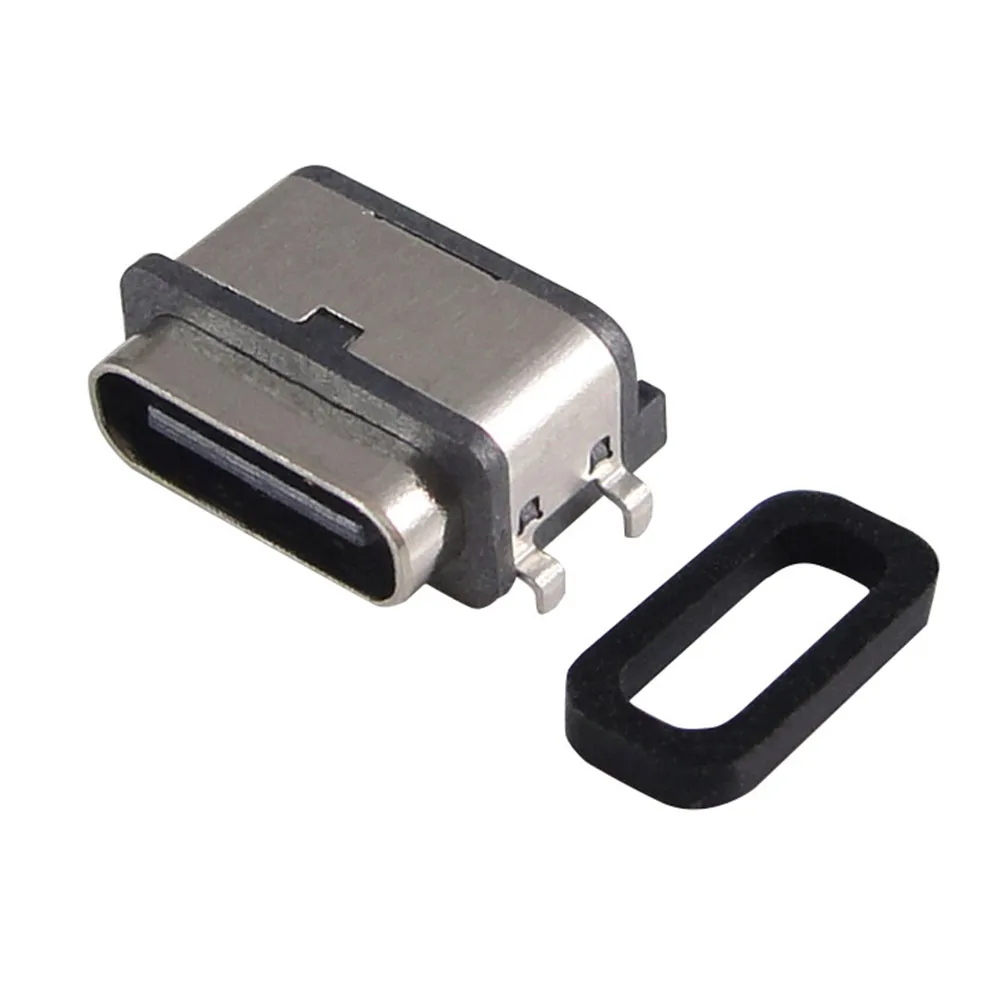 5-20 pz USB tipo C 3.1 femmina Jack Dock 6pin pannello in linea presa USB impermeabile Jack porta connettore di ricarica alimentazione fai da te