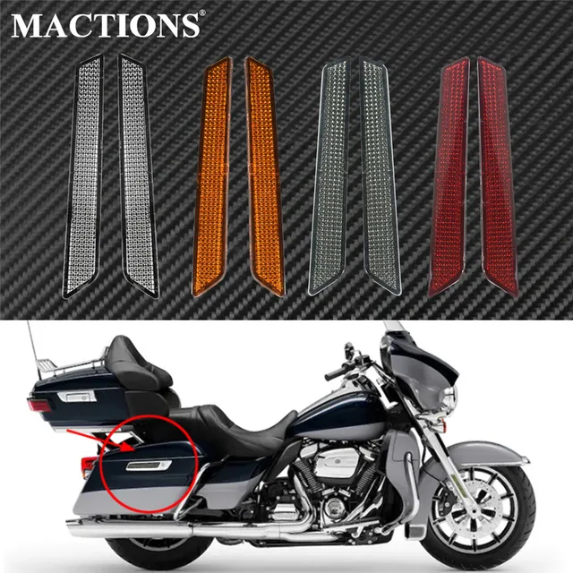 Motocykl 2 szt. Twarda osłona sakwy zatrzask odblaskowy pokrywa 4 kolory ABS dla Harley Touring Road King Road przemieszczanie się po ulicy 2014-2022