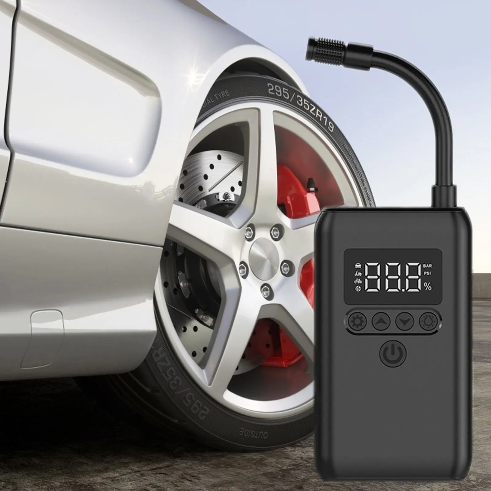 Car Electrical Air Pump Mini Portable Wireless Tire Iatable Deflate Iator Air Compressor Pump&TPMS Motorcycle Bicycle Ball