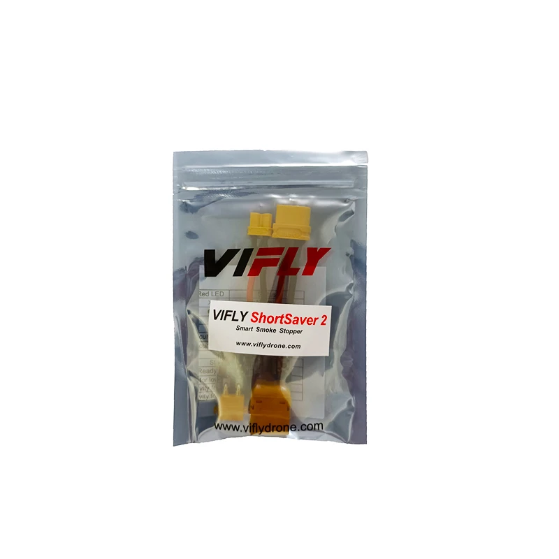 VIFLY ShortSaver 2 Smart Smoke Stopper Power Button Switch Electronic Fuse untuk Mencegah Hubungan Arus Pendek 2-6S XT30 TX60