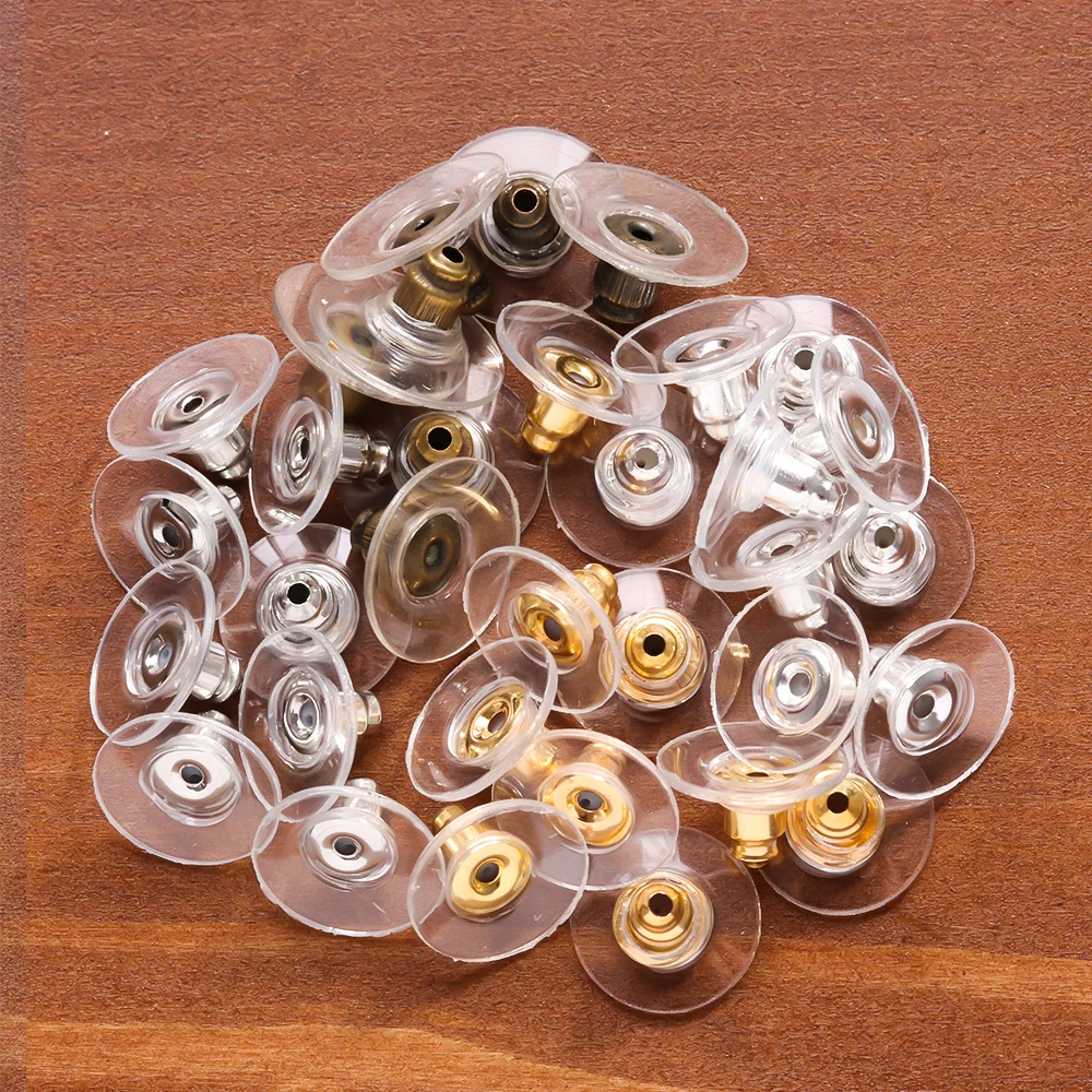 100-200 teile/los Gummi Ohr Stopper Earnuts Stud Ohrring Zurück Liefert Für DIY Schmuck Machen Zubehör Großhandel – Detail 5