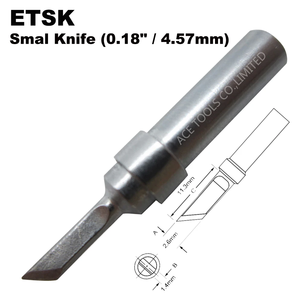 ETSK Replacement Soldering Tip Small Knife 2.4mm Fit WELLER WES51 WES50 WESD51 WE1010NA WE1010EU  PES51 PES50 LR21 LR20 Welding