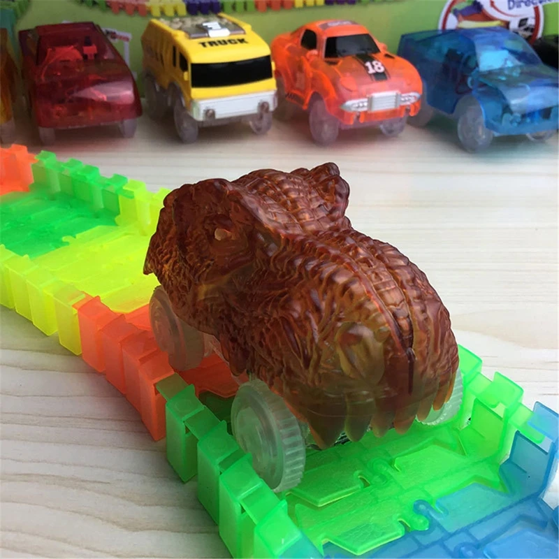 

Dinosaur Cars Compatible With Most Tracks Light Up Racing Accessories With 3 Flashing LED