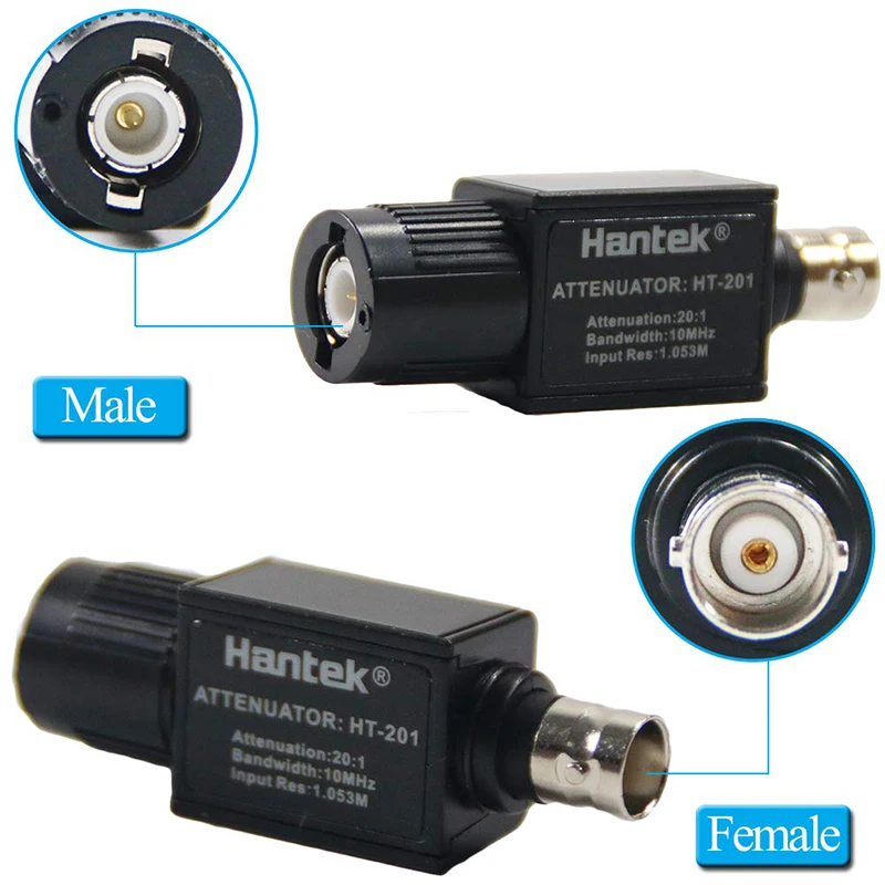 Hantek HT201 20:1 Attenuator for Automotive Diagnosis, 10MHz Bandwidth