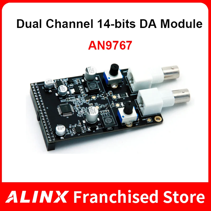 ALINX AN9767: Dual Channel 14-bits DA Module for FPGA Board