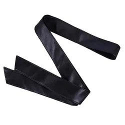 Classic PU Leather Dress Tie Belts for Women, Soft Bowknot Belts for Ladies with No Buckle Pair with Jacket and Woolen Down