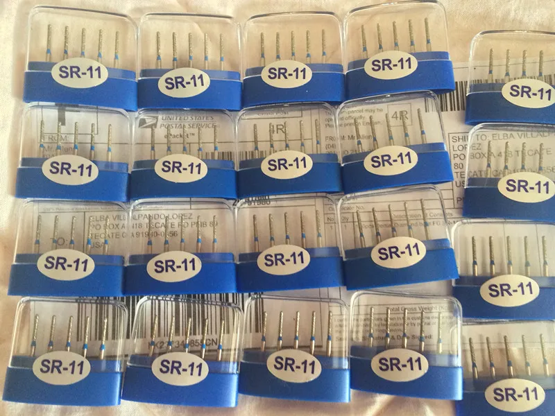 

100Boxes Dental Diamond Burs SR-11 Medium FG Bur 1.6M for High Speed Handpiece