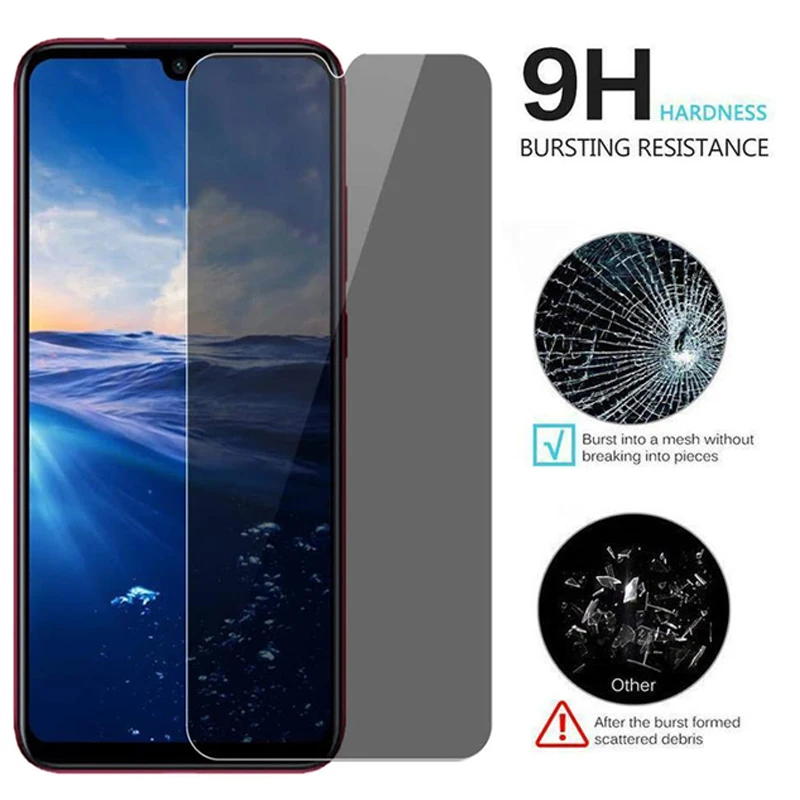 Anti-Spy Tempered Glass For Xiaomi Mi 10 lite 9 8 6 Privacy Screen Protector For Xiaomi Mi CC9 CC9E Mi 8se 9se 9 Anti Glare Film