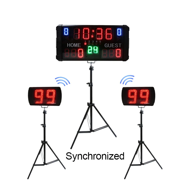 [Ganxin]Guest + Home Digital Basketball Scoreboard Digital Led Electronic Scoreboard for Sport