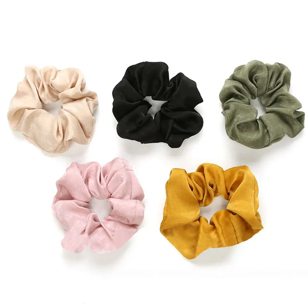 1pcs Girls Elastic Velvet Hair Bands Wrinkle Free Hair Bows Women Leopard Bows Small Big Glitter Chiffon