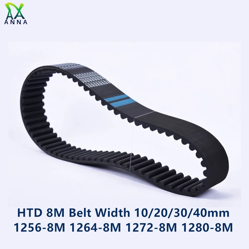 HTD 8M synchronous Timing belt C=1256/1264/1272/1280 width 10/20/30/40mm Teeth 157 158 159 160 HTD8M 1256-8M 1264-8M 1280-8M