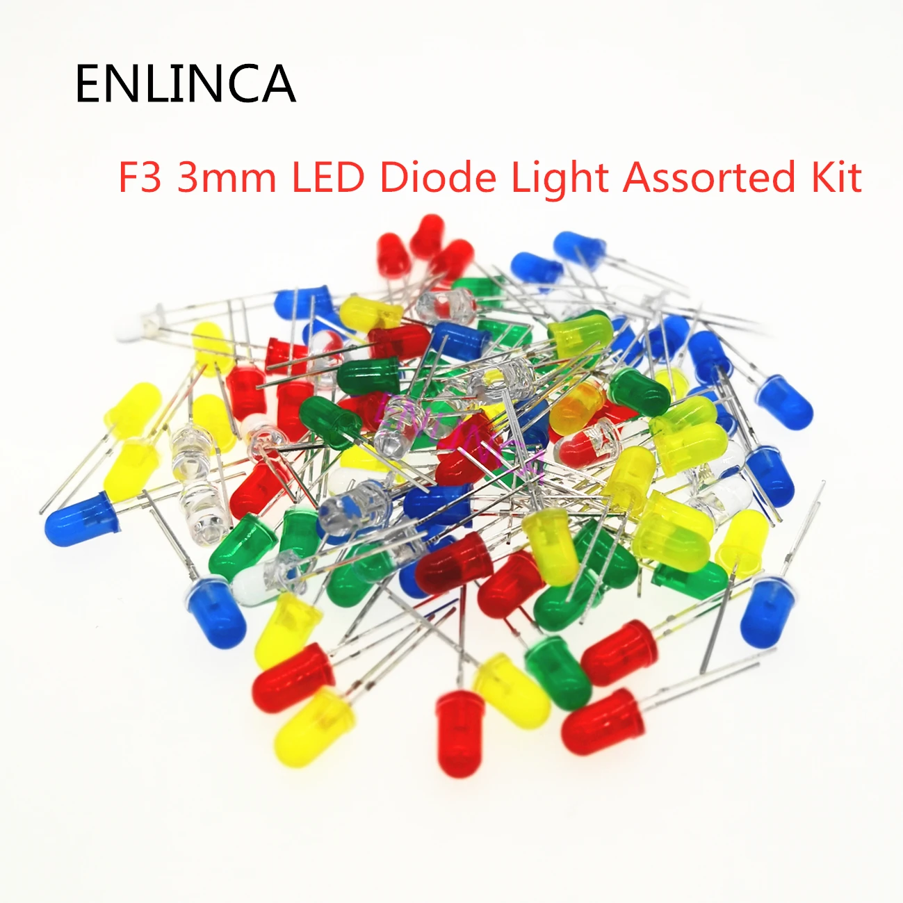 100pcs/lot F3 3MM Round Green Yellow Blue White Red Orange LED Light COMPONENT Diode DIY kit Purple Pink Jade green warm white