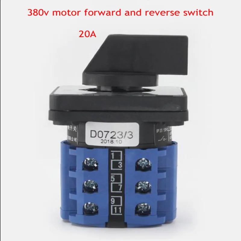 LW26-20/3 380V Motor Forward And Reverse Universal Transfer Switch Three-phase Motor Commutation Reversible Reverse 20A