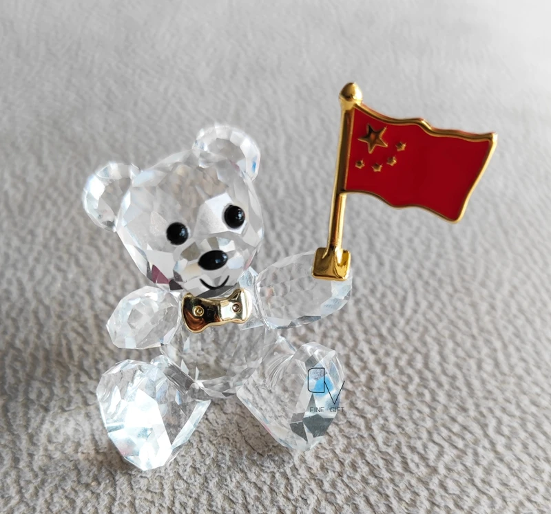 Imagem -06 - Urso de Pelúcia de Cristal Austríaco com Mamadeira Decoração de Jardim Adornos Presentes de Natal Novo Estilo