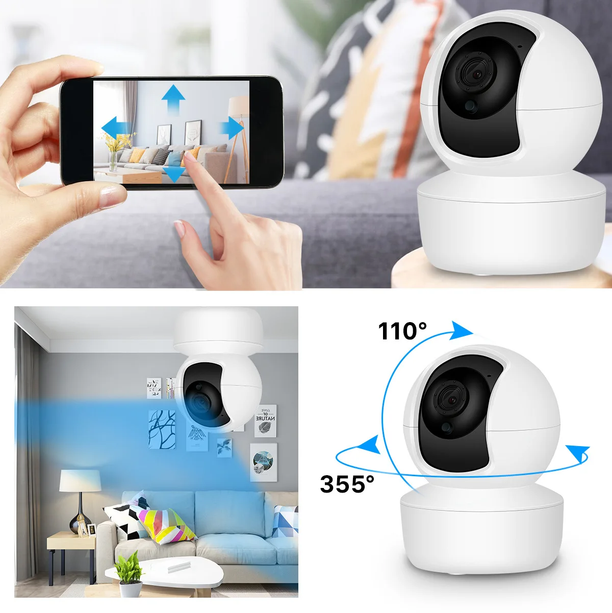 ICSEE Security Protection Wifi Camera 2MP Home IR Night Vision P2P Wireless Ip Surveillance Network Two Way Audio Wifi Camera