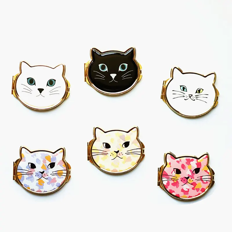 

Cute Cat Cosmetic Mirror Portable Compact Mirrors Souvenirs Birthday Gift Pocket Mirror 100pcs /lot free