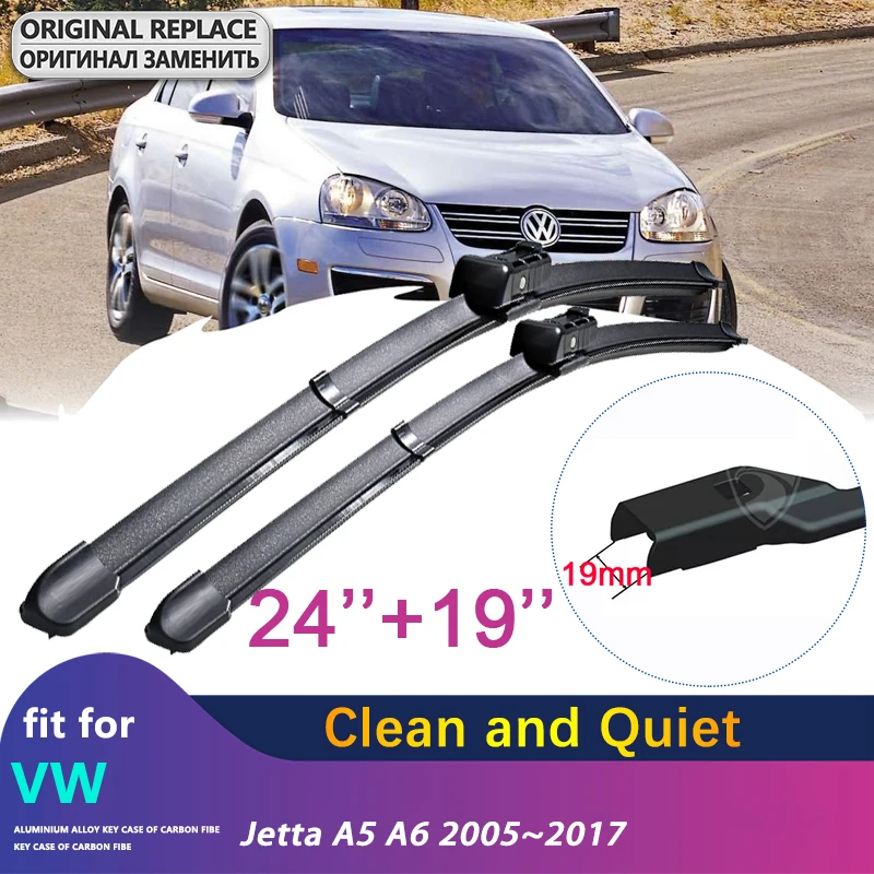 

Car Wiper Blades For Volkswagen VW Jetta A5 A6 2005~2017 Car Accessories Stickers Front Windshield Wipers 2006 2010 2012 2013