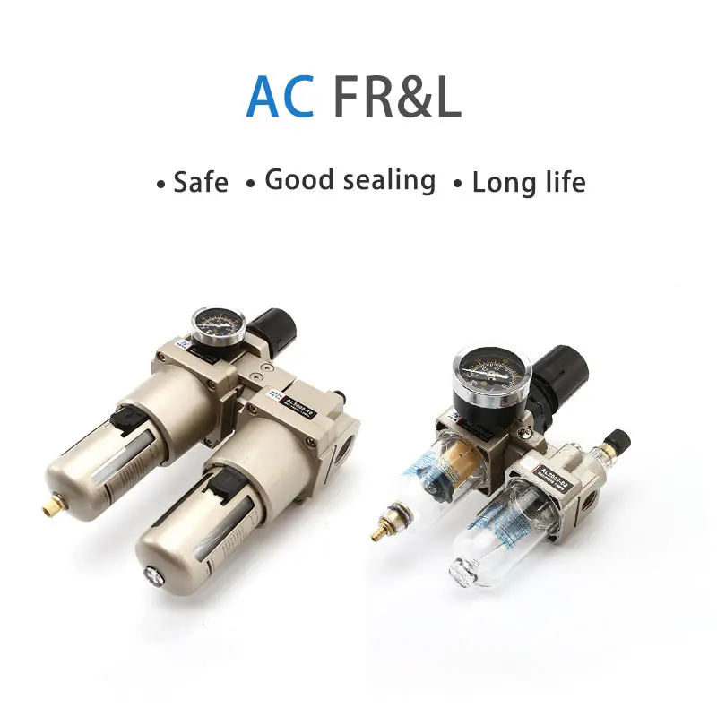 Compressor Air Filter Pressure Regulator Trap Pneumatic Oil Water Separator Pump Manual Drainage Supply AC2010-02