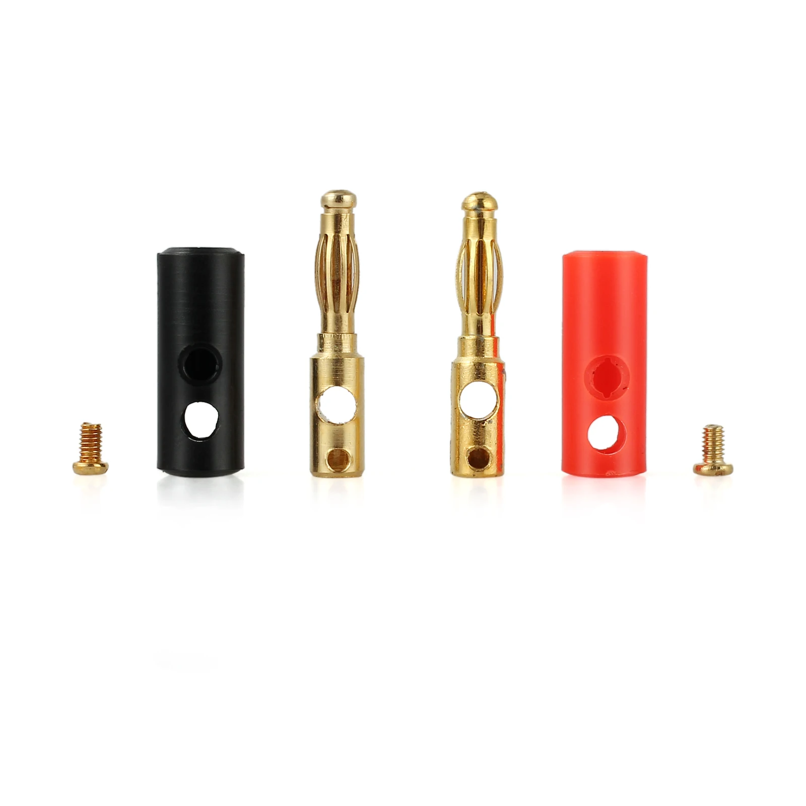 GARLLEN 20Pcs 4mm Banana Speaker Cable Plug Gold Plated Banana Connector Screw Connector Fitting For 3mm Speaker Cable & Speaker