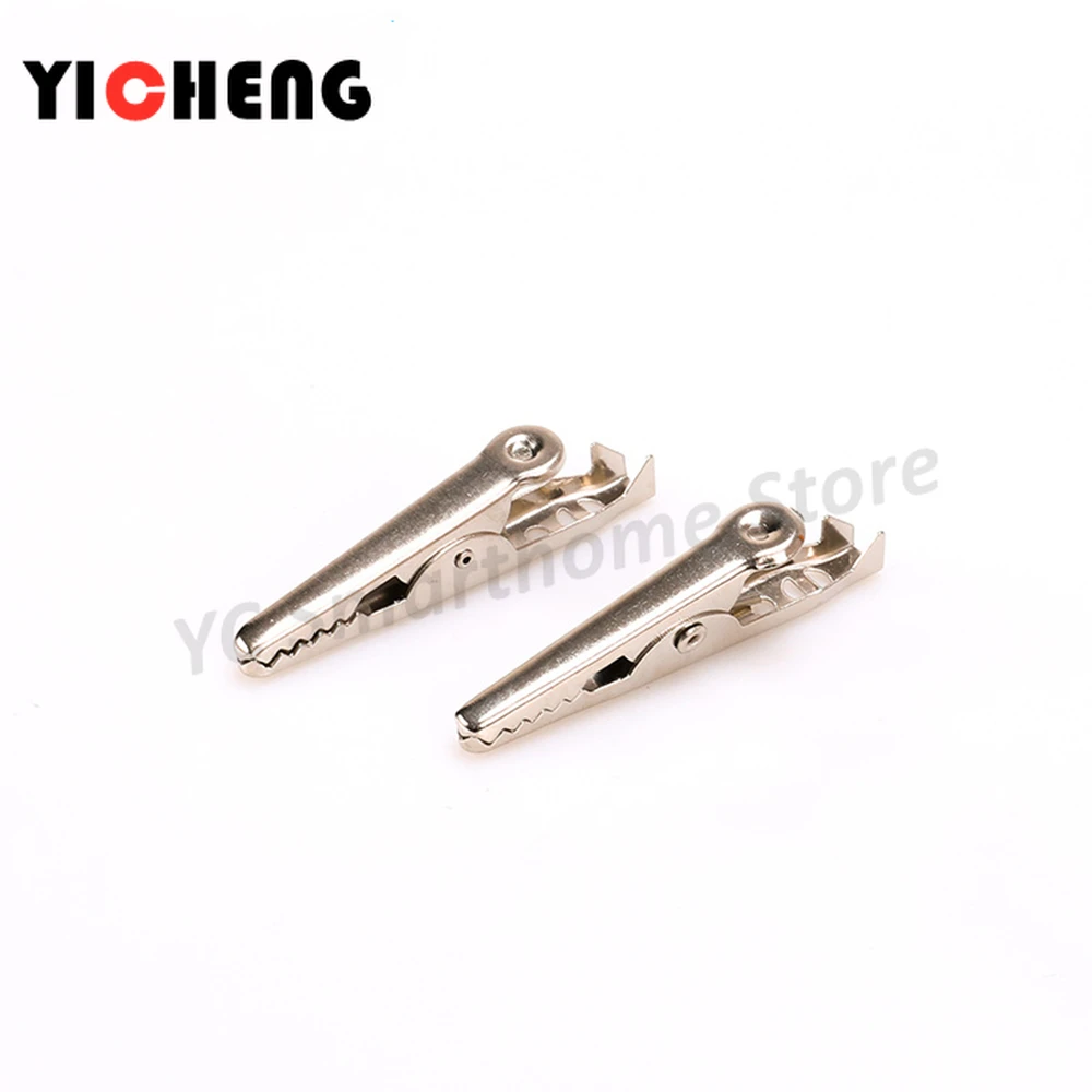 6Pcs DIY alligator clip test clip power cord clip battery clip for experiment, small length 28mm clip