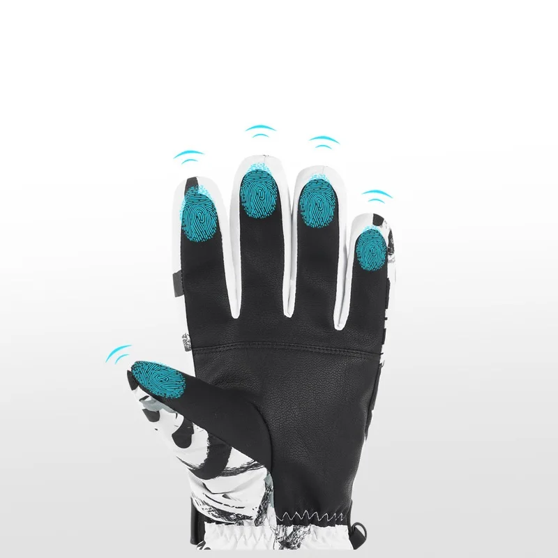 Guantes de esquí para hombre y mujer, manoplas cálidas e impermeables para Snowboard, moto de nieve, motocicleta, exteriores, pantalla táctil,