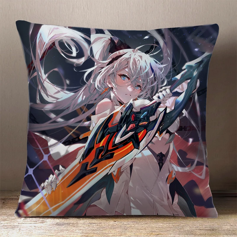 Anime Honkai Impact 3 Kiana Kaslana Cospaly Cartoon Square Throw Pillow Siesta Dakimakura Dakimakura Sofa Back Cushion Gifts