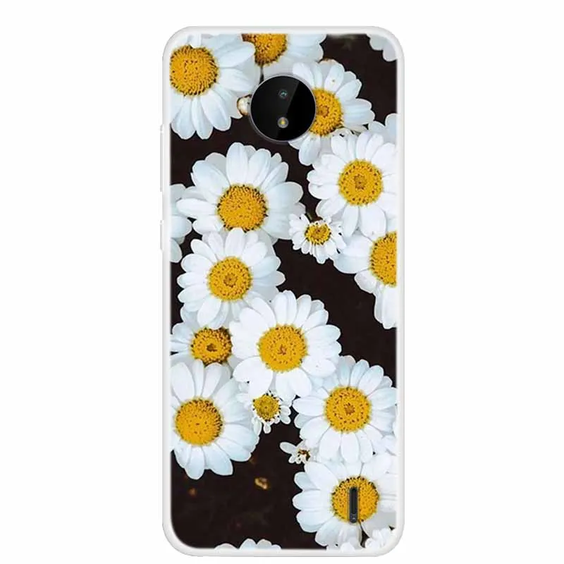 For Nokia C20 C10 Case Luxury Silicone TPU Soft Cover Phone Case for Nokia C01 Plus TA-1339 Shockproof Flower Funda Coque