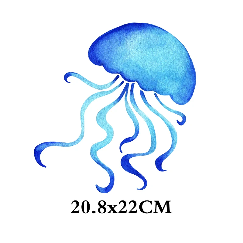 Fashion Heat Transfer Sticker Dream Jellyfish Ocean Animal Stickers For DIY T-shirt Hoodies Clothes Applique Decor