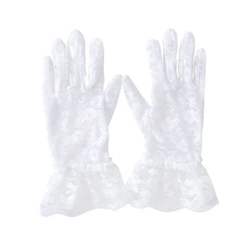 Neue Partei Sexy Elegant Handschuhe Frauen Hohe Qualität Spitze Handschuhe Absatz Hochzeit Handschuhe Fäustlinge Zubehör Volle Finger Mädchen