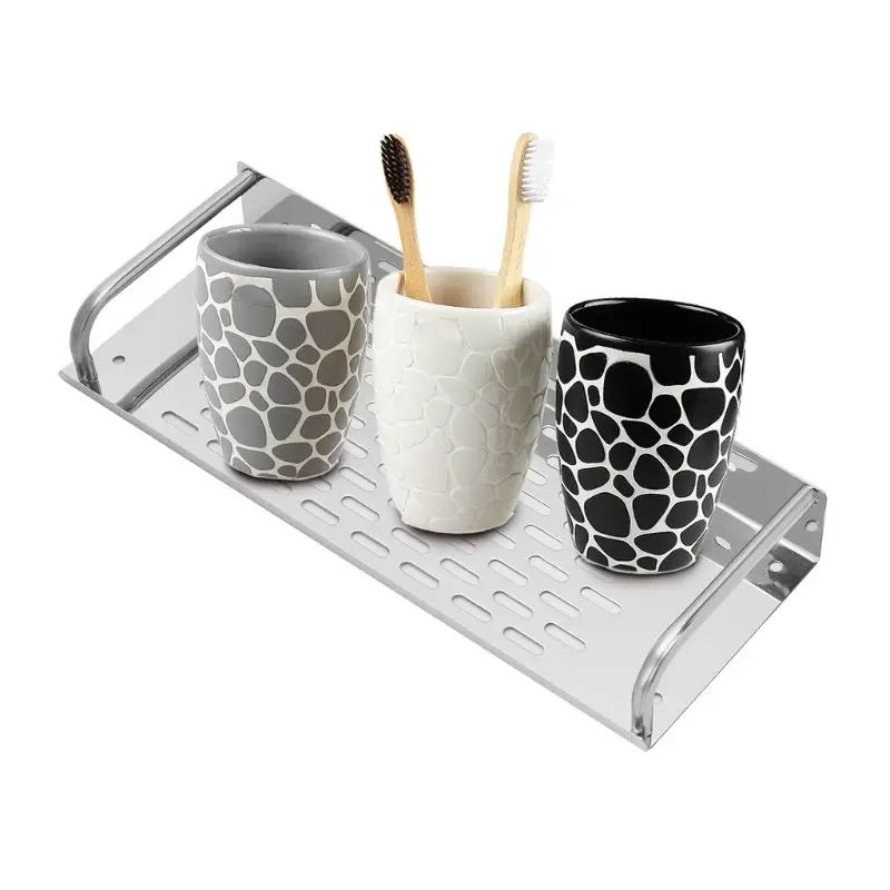 Cucina in Acciaio Inox Mensola del Bagno a Parete Rack di Stoccaggio Singolo Strato