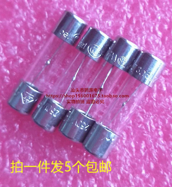 

T3.15L 250V glass fuse tube slow blow 5*20mm 5PCS -1lot