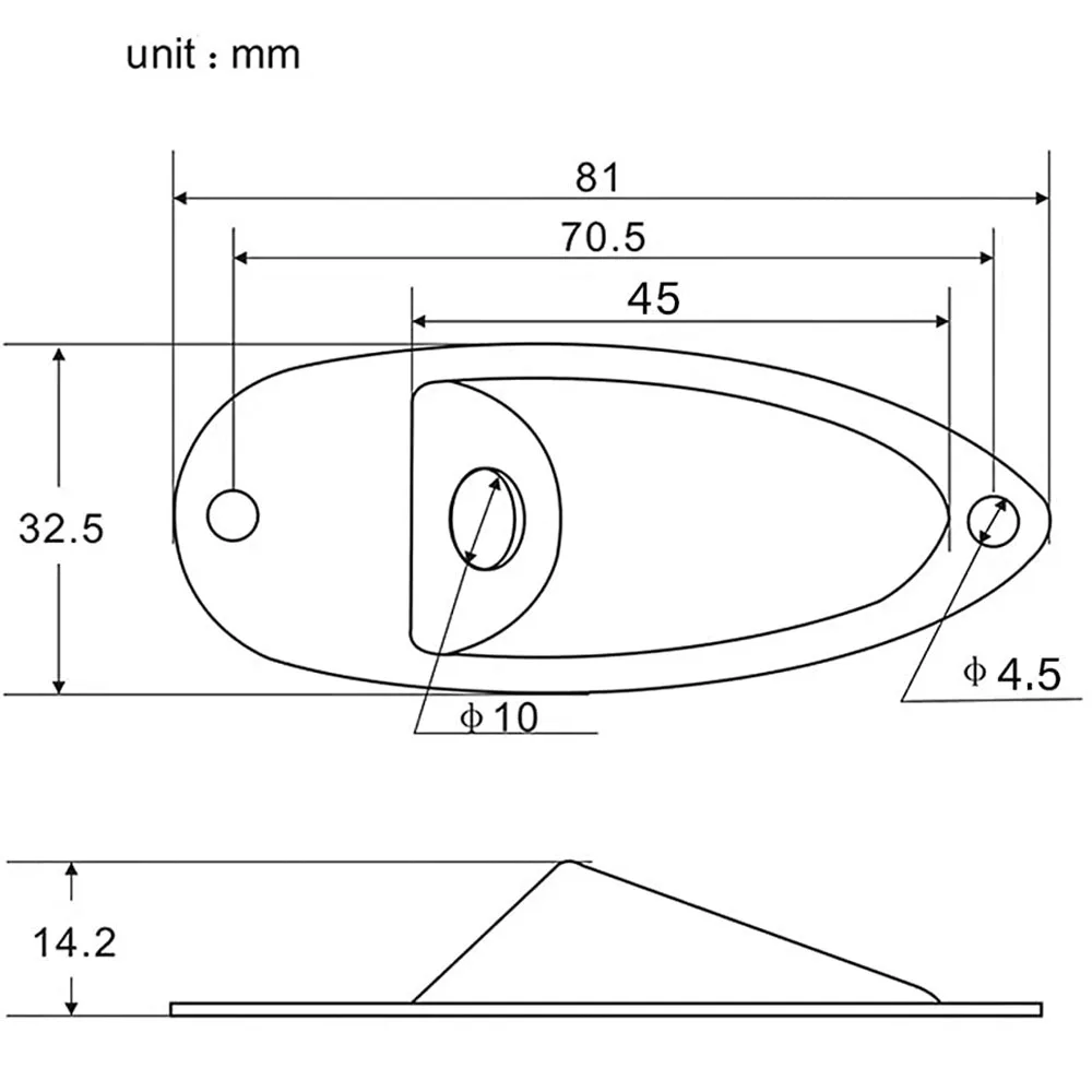 Boat Guitar Jack Plate 6.35mm Guitarra Pickup 1/4 Output Input Jack Socket for Strat Stratocaster Electric Guitar Accessories