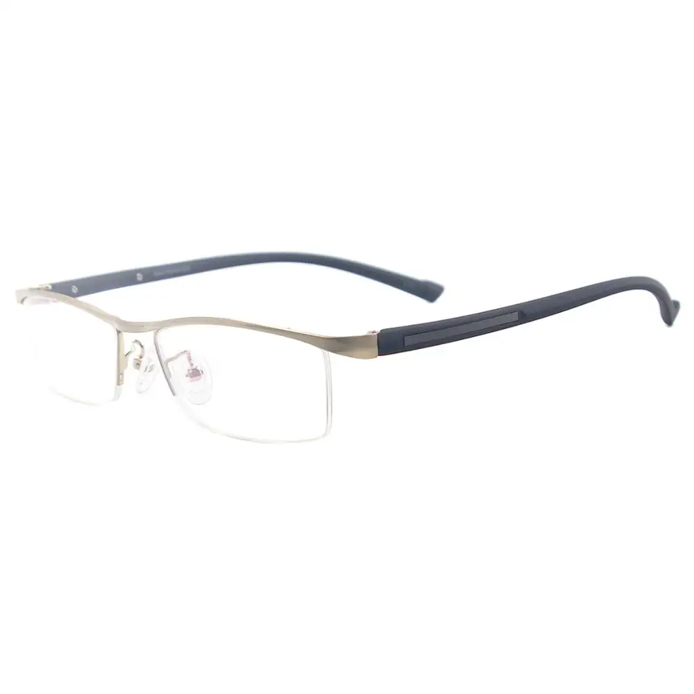 

Metal Colourful Medium Eyeglasses Frame Men Half Rim Brow Line Spectacle For Prescription Myopia Lenses