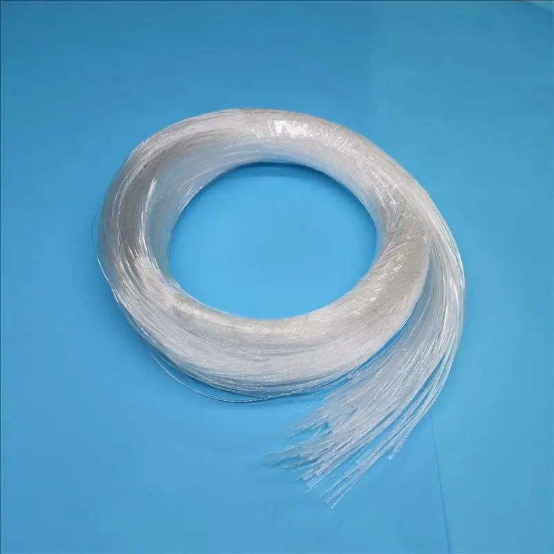 50PCS X 0.75mm diameter X 2meter long promotion end glow PMMA fiber optic cable supper end glow PMMA fiber cable