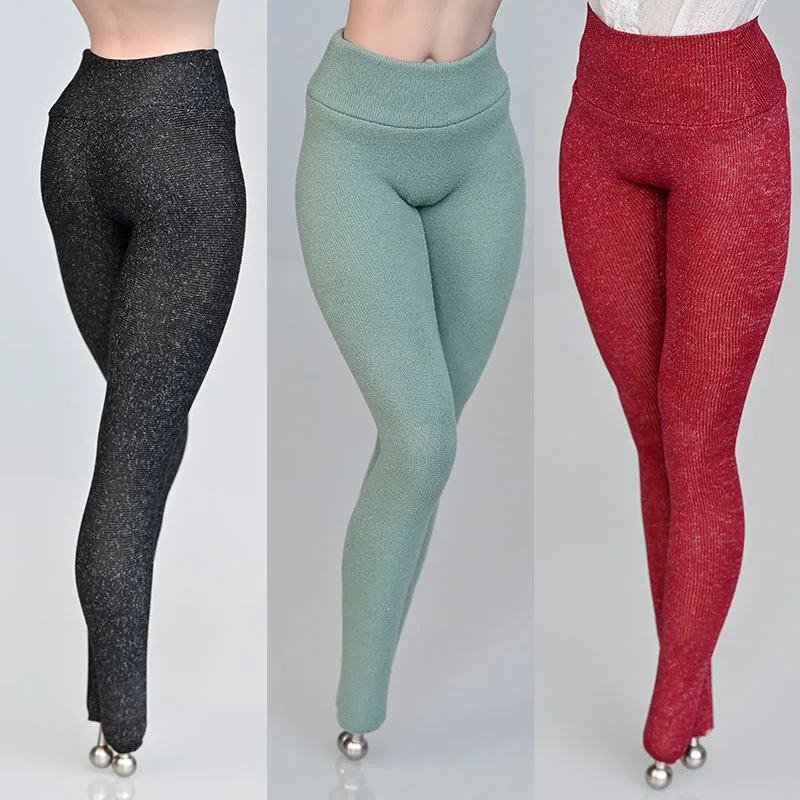 Calças de yoga femininas skinny stretch, roupas modelo fit de 12 ''soldado em corpo de figura de ação, 1/6