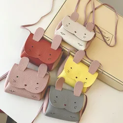 Cute Cat Shoulder Bag PU Leather Girls Coin Purse Pack Kids Cartoon One Shoulder Pouch Korean Change Wallet Children Money Bag