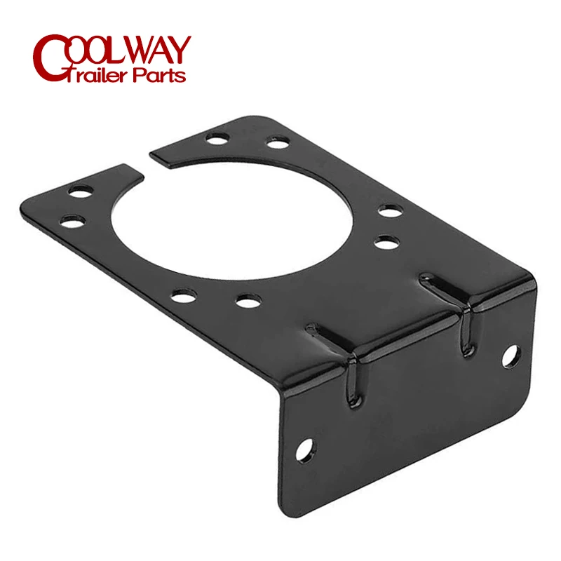 Black Metal Trailer Socket Mounting Bracket Holder for American Style 7 Pin Caravan Towing Socket Caravan Towing Accessory