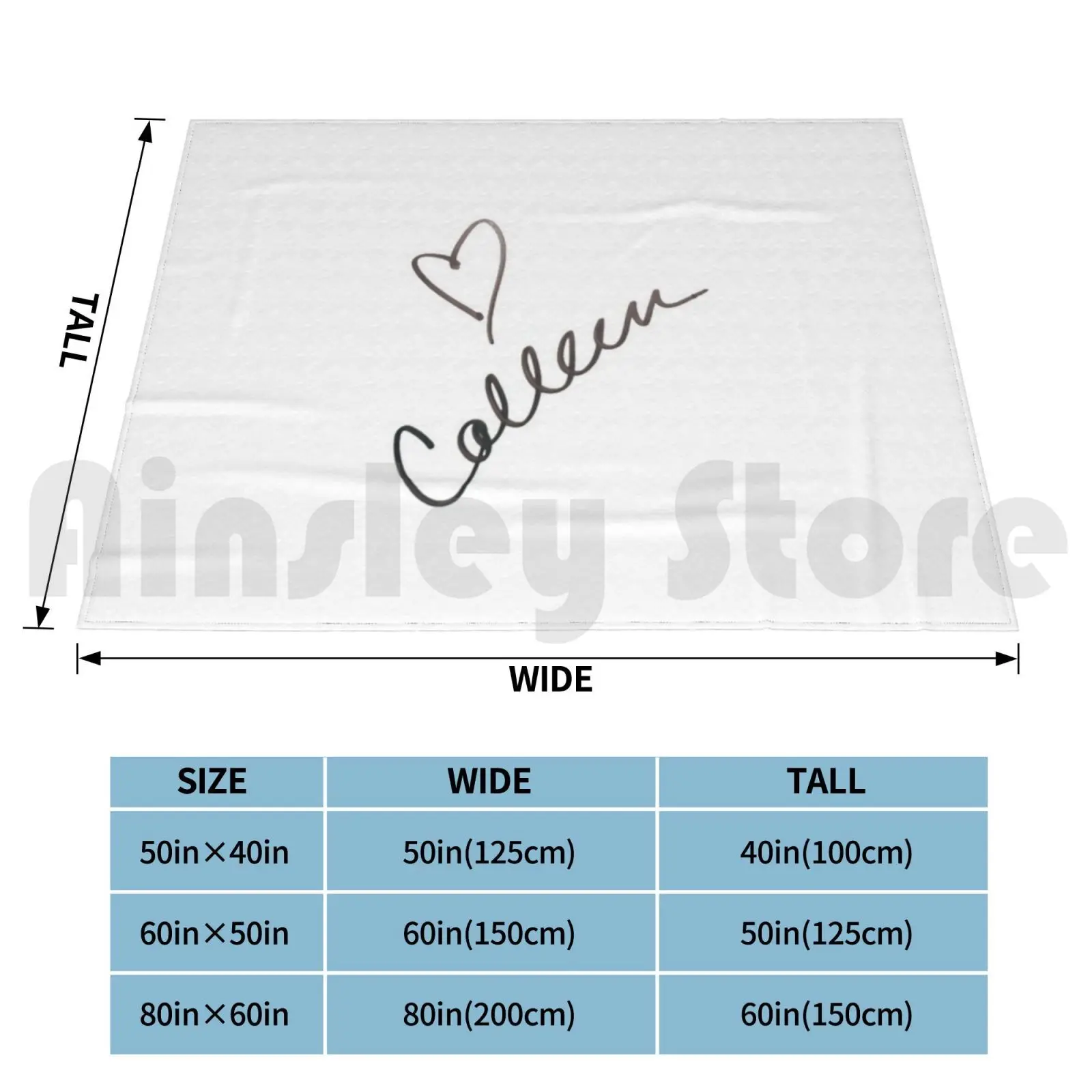 Colleen’s Autograph Black On White Blanket Fashion Custom Colleen Colleen Youtubers Autograph