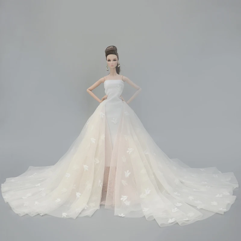 Colorful Floral High Fashion Doll Clothes for Barbie Doll Outfits Wedding Dress Evening Dresses Party Gown 1/6 Doll Accessories